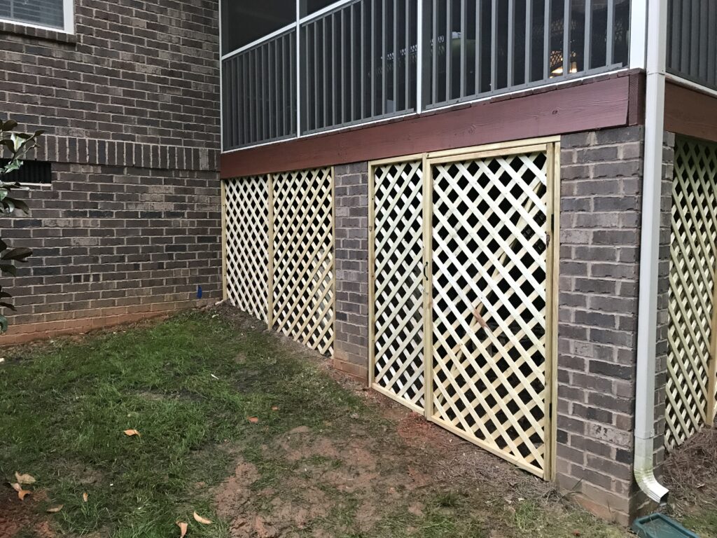 Custom lattice door