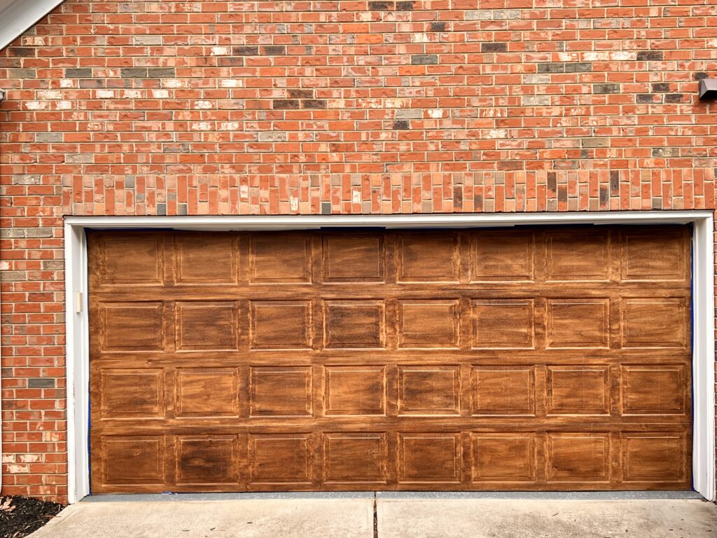 Garage door textured painting